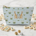 Load image into Gallery viewer, Custom Mahjong Tile Zip Bag, Card Pouch, Game Bag, Preppy, Monogram, Personalized, Letter, Initial, Grand millennial, Leopards, Cottage Core