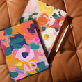 Load image into Gallery viewer, Personalized Ipad Case, Pro, Air, 11, 12.9, Custom Cover, Monogram, Folio, Stand, Initial, Preppy, Watercolor Large Flowers, Shadow Initials