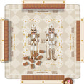 Load image into Gallery viewer, Custom Mahjong Mat, 31.5", Neoprene, Personalized, Monogrammed, Initial, Winter, Holiday, Christmas, Tan, Neutral Nutcrackers, Harlequin