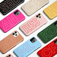 Load image into Gallery viewer, Personalized Shadow Initial Phone Case, Outline