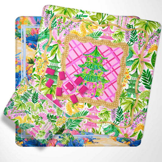 Mahjong Mat, Summer Collection, Neoprene, Wholesale  Mahjong Mat Wholesale- Boutique Monogram
