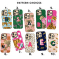 Load image into Gallery viewer, Personalized Large Initial Phone Case, Animal Print
