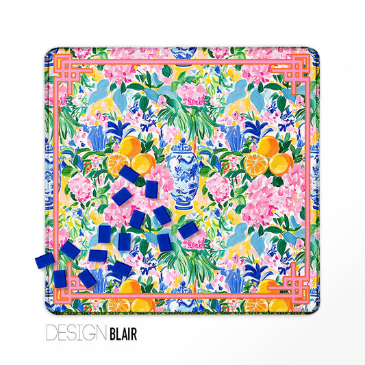 Mahjong Mat, Neoprene, Preppy, Chinoiserie, Wholesale  Mahjong Mat Wholesale- Boutique Monogram