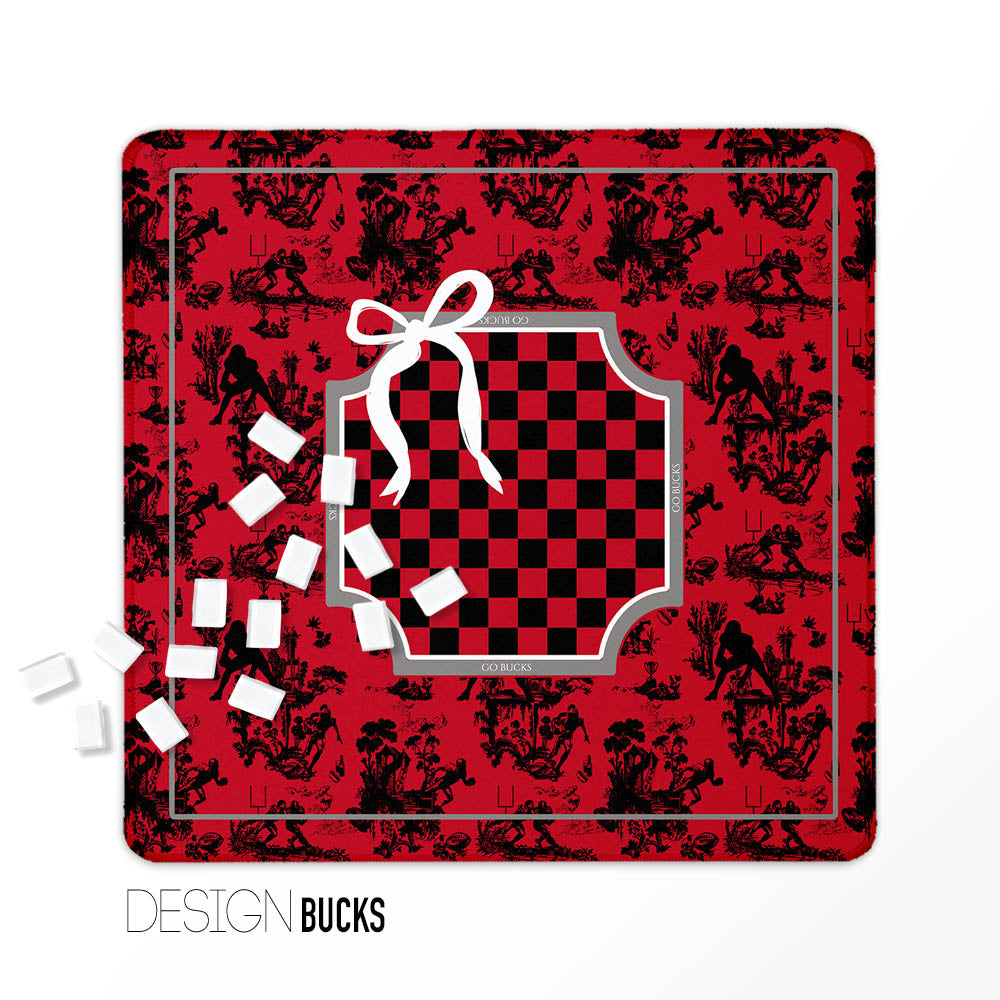 Mahjong Mat, College Football, Neoprene, Wholesale  Mahjong Mat Wholesale- Boutique Monogram