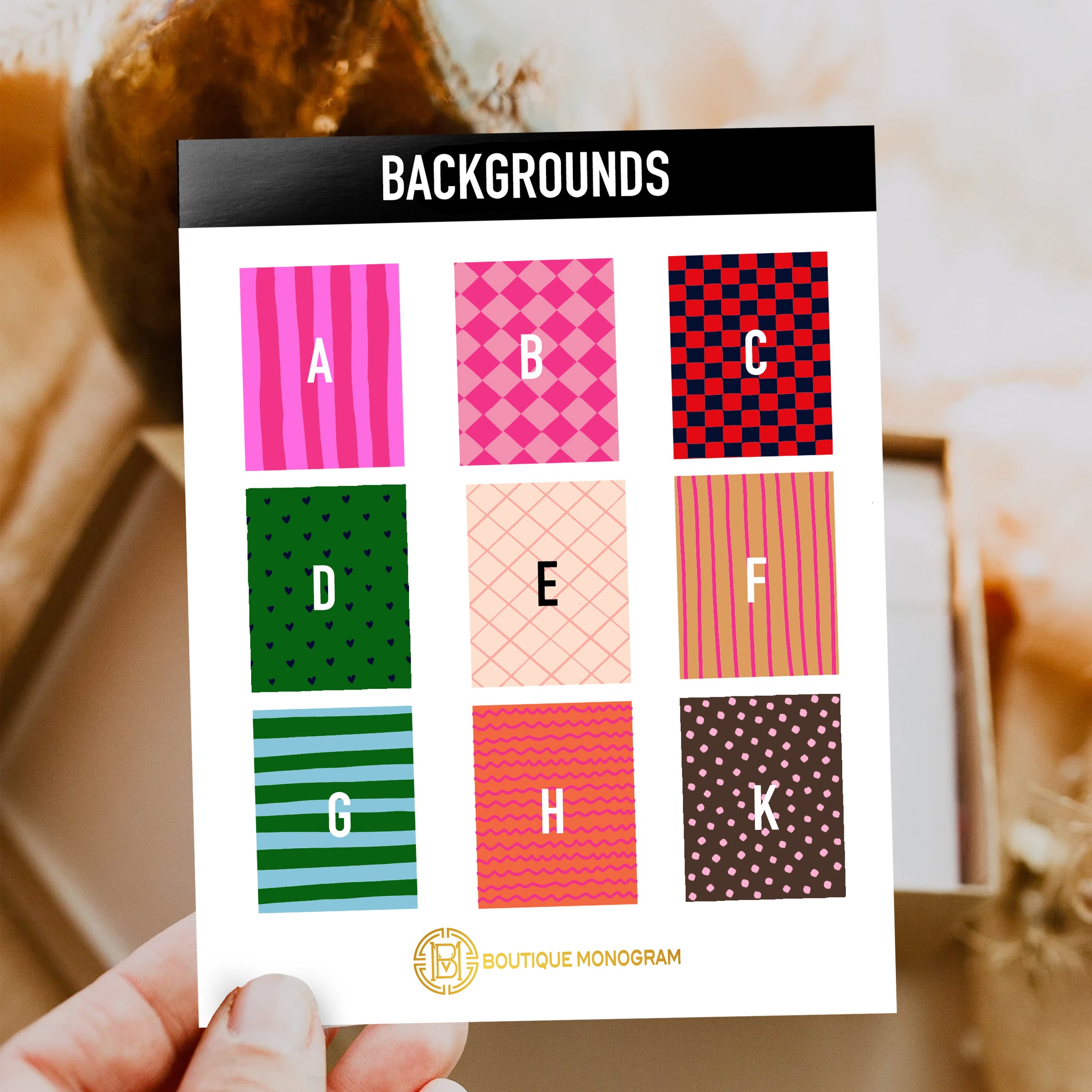 Personalized Shadow Initial Phone Case, Bold Pattern