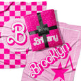 Load image into Gallery viewer, Barbie Insprired Plush Minky Personalized Blanket

