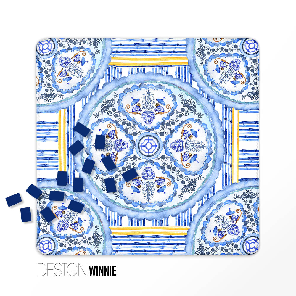 Mahjong Mat, Summer Collection, Neoprene, Wholesale  Mahjong Mat Wholesale- Boutique Monogram