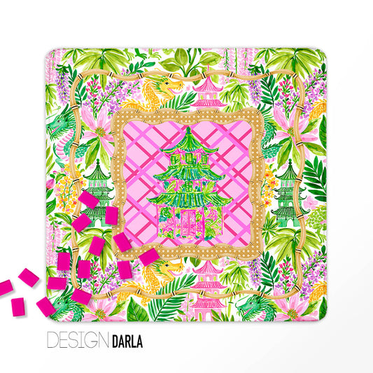 Mahjong Mat, Summer Collection, Neoprene, Wholesale  Mahjong Mat Wholesale- Boutique Monogram