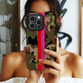 Load image into Gallery viewer, Personalized Large Initial Phone Case, Stripe Camo
