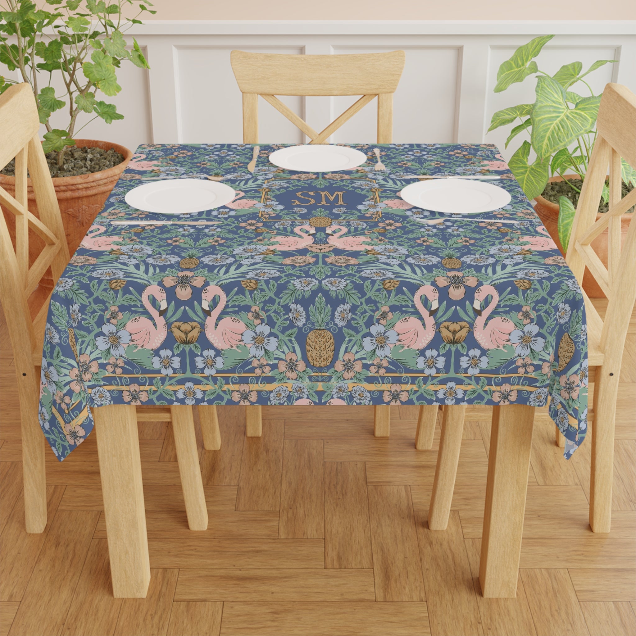 Custom Printed Tablecloth  Tablecloth- Boutique Monogram