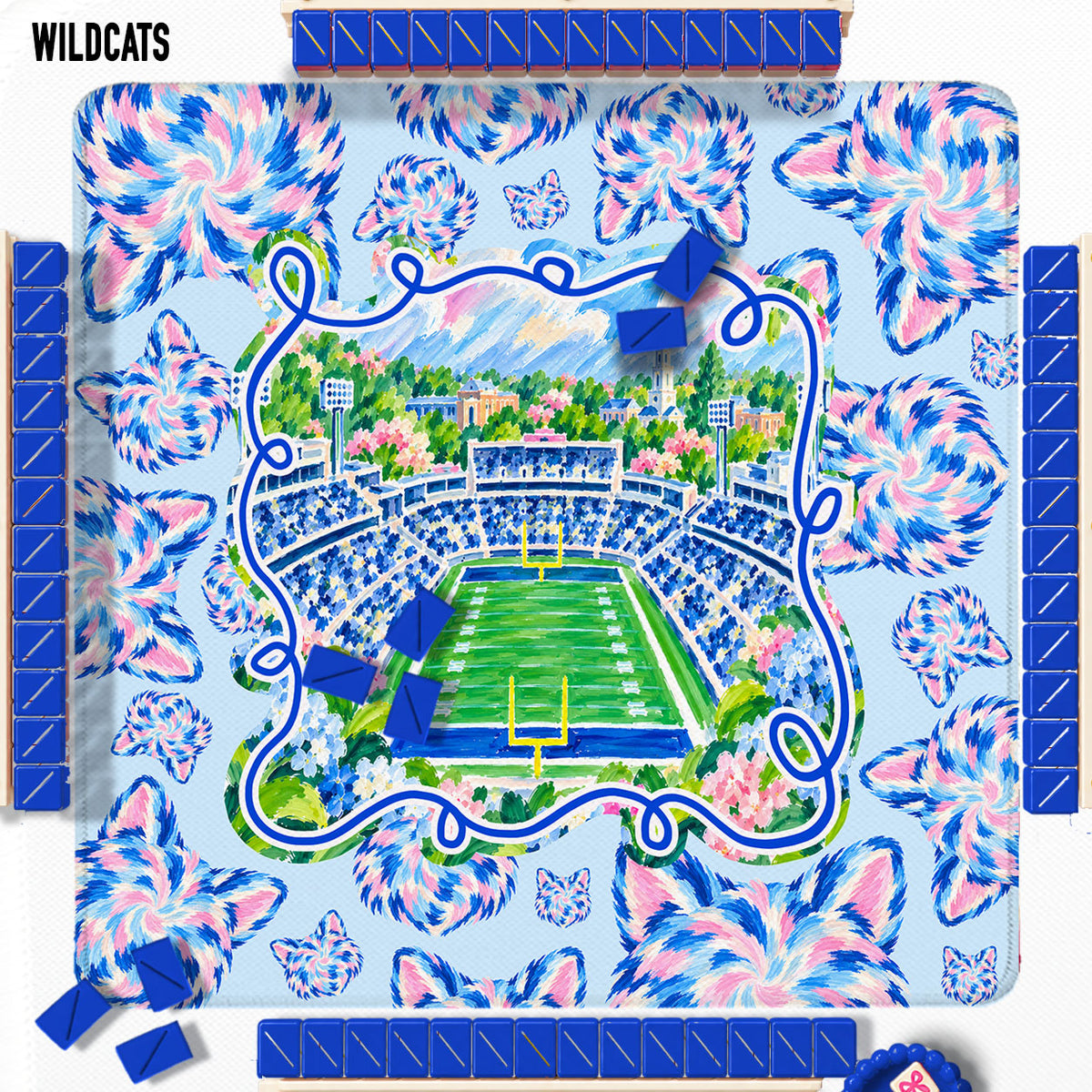 31" Mahjong Mat, College Football Stadiums, Neoprene, Wholesale