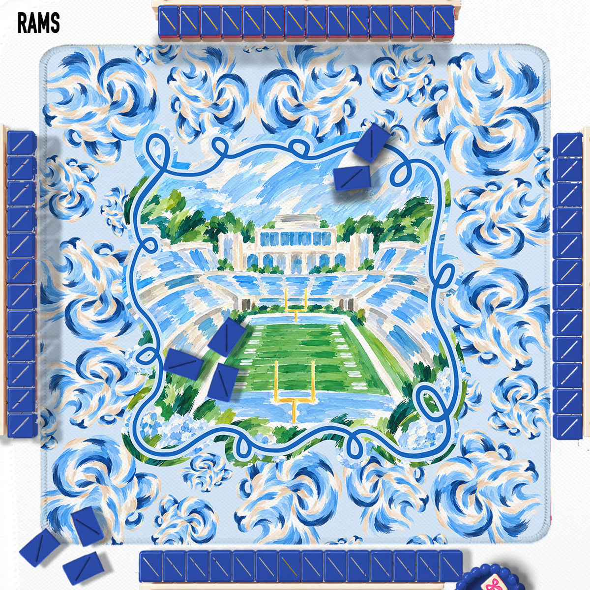 31" Mahjong Mat, College Football Stadiums, Neoprene, Wholesale