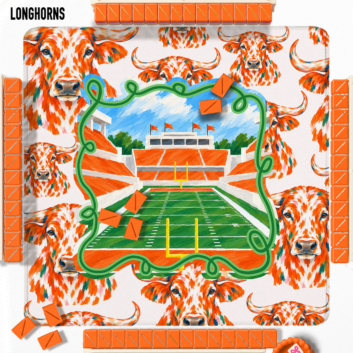 31" Mahjong Mat, College Football Stadiums, Neoprene, Wholesale