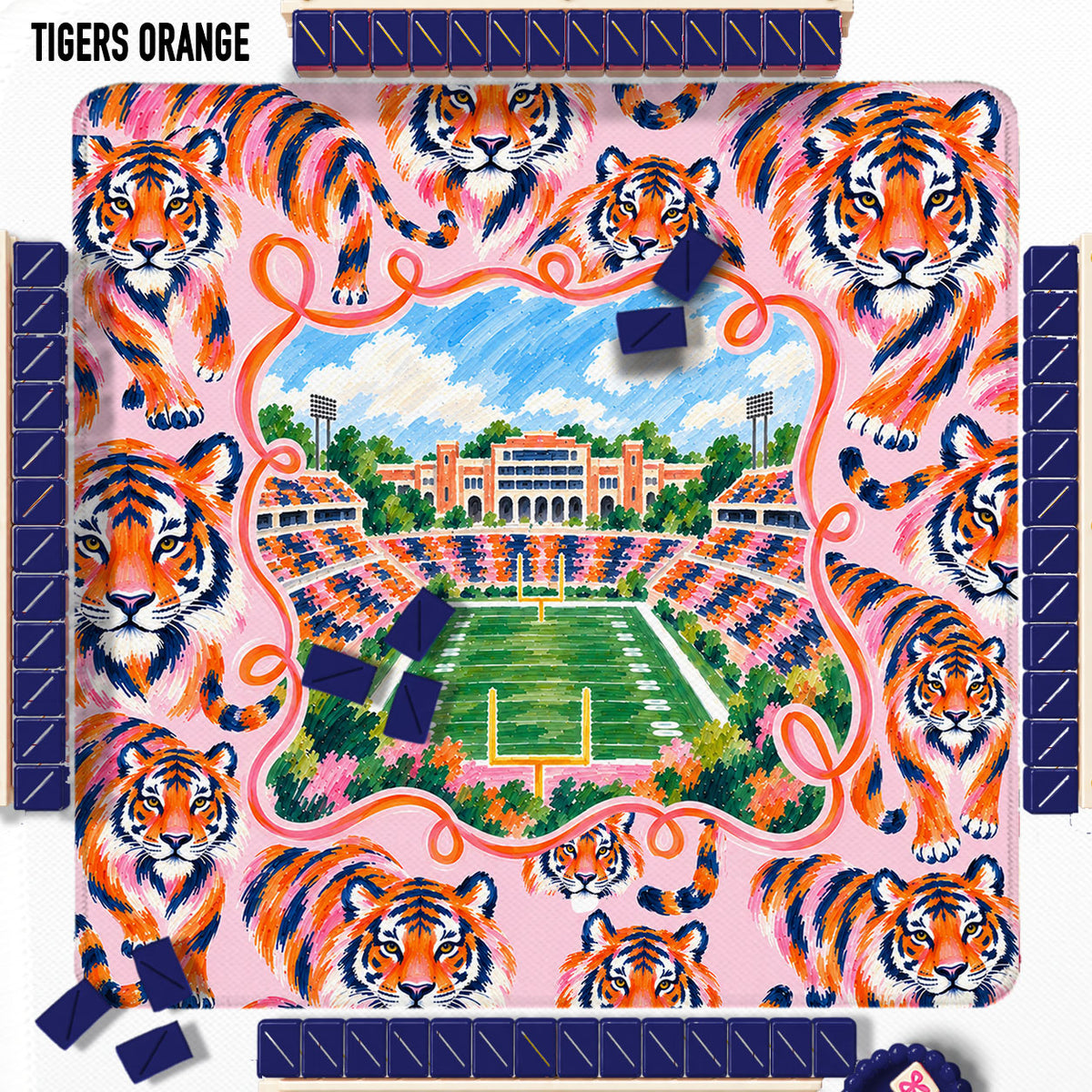 31" Mahjong Mat, College Football Stadiums, Neoprene, Wholesale