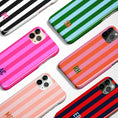 Load image into Gallery viewer, Personalized Initial Phone Case, Stripes

