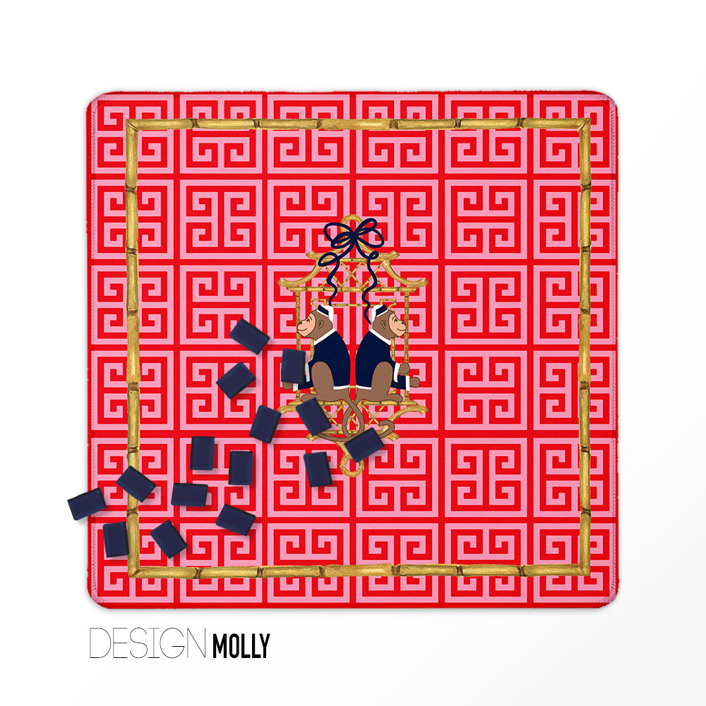 Mahjong Mat, Neoprene, Preppy, Chinoiserie, Wholesale  Mahjong Mat Wholesale- Boutique Monogram