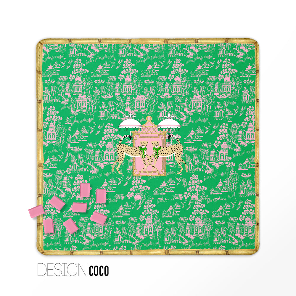Mahjong Mat, Neoprene, Preppy, Chinoiserie, Wholesale  Mahjong Mat Wholesale- Boutique Monogram