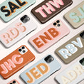 Load image into Gallery viewer, Personalized Large Initial Phone Case, Boho Colors
