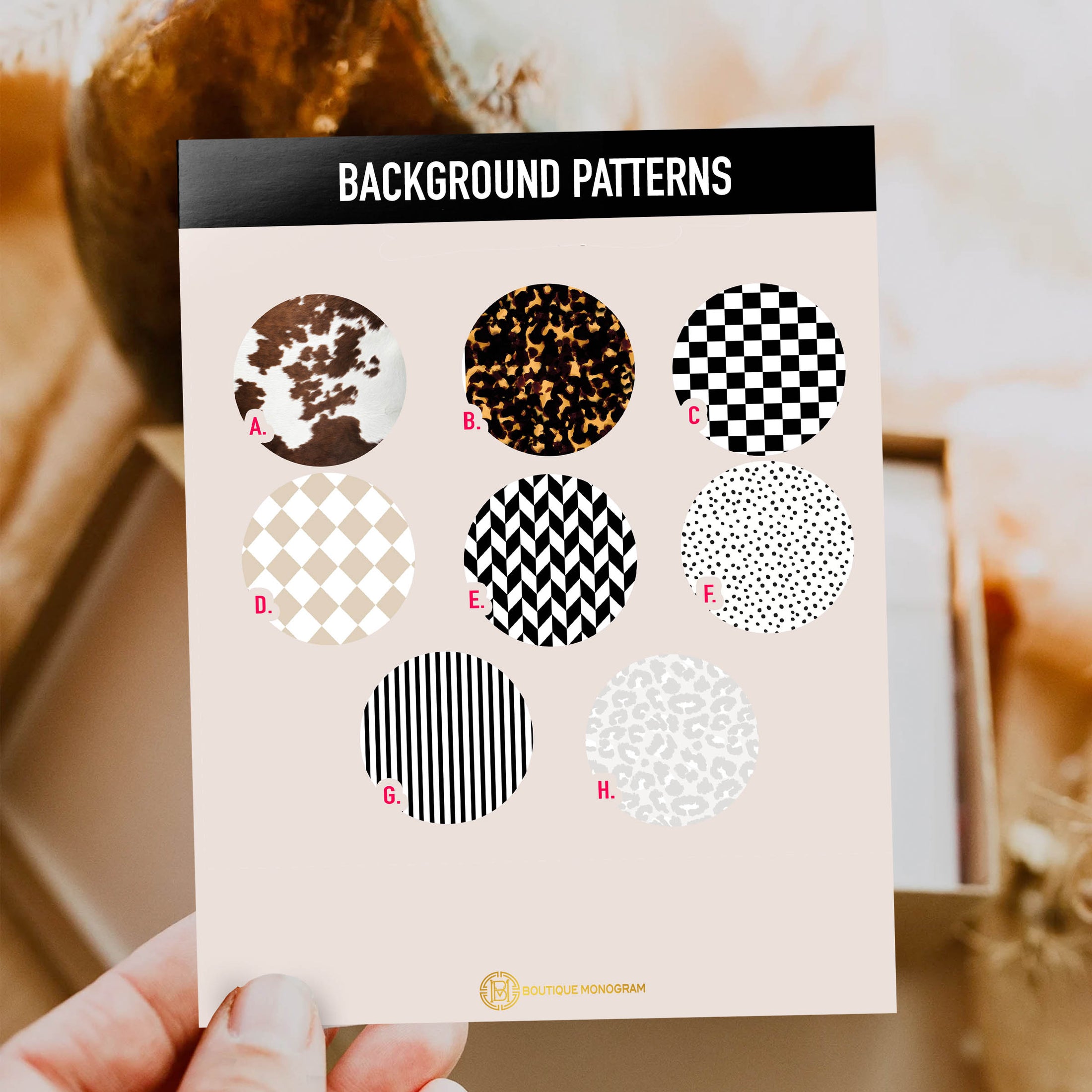 Personalized Large Initial Phone Case, Stripes