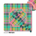 Load image into Gallery viewer, 31" Mahjong Mat, Pink Plaid, Wholesale
