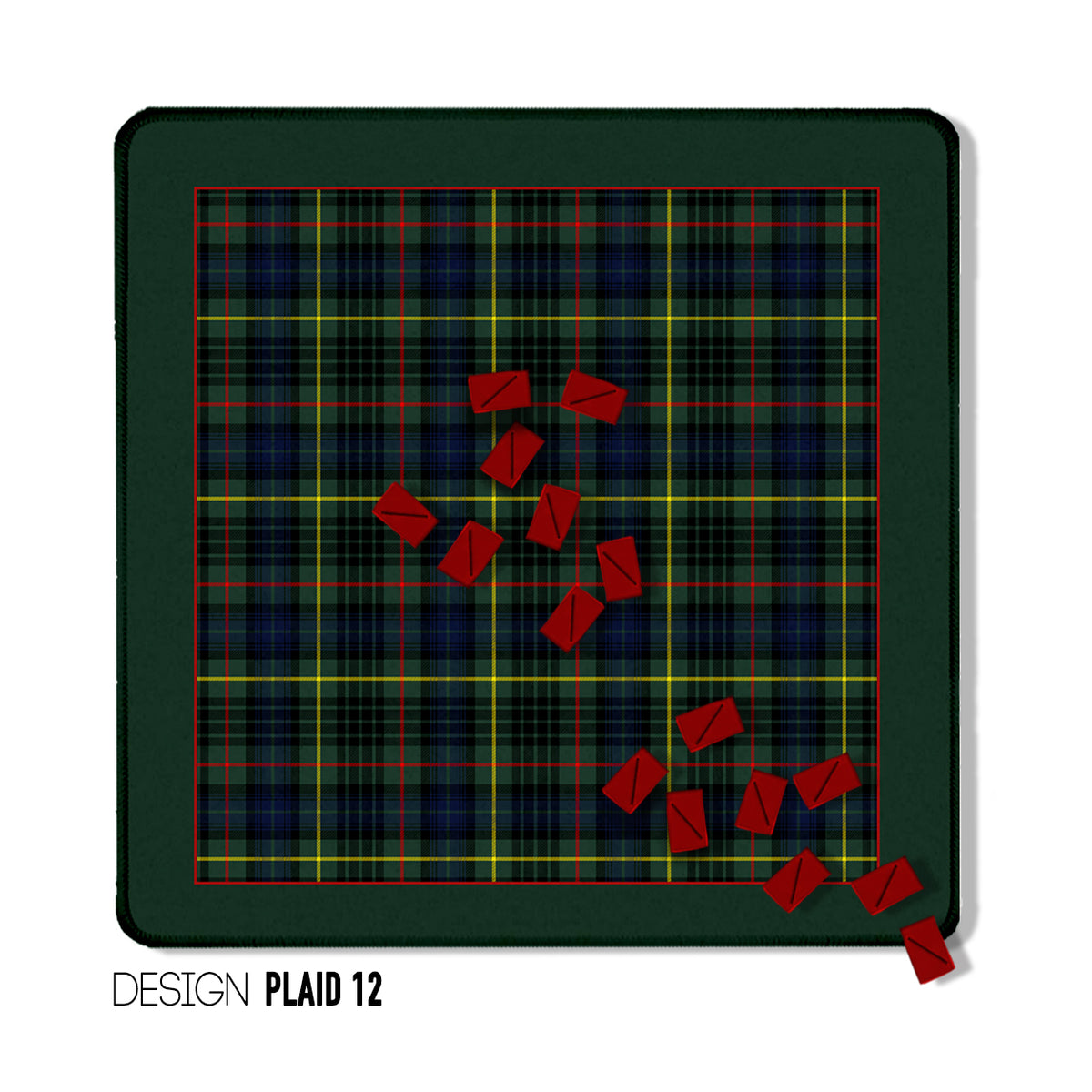 31" Mahjong Mat, Winter Plaid, Wholesale
