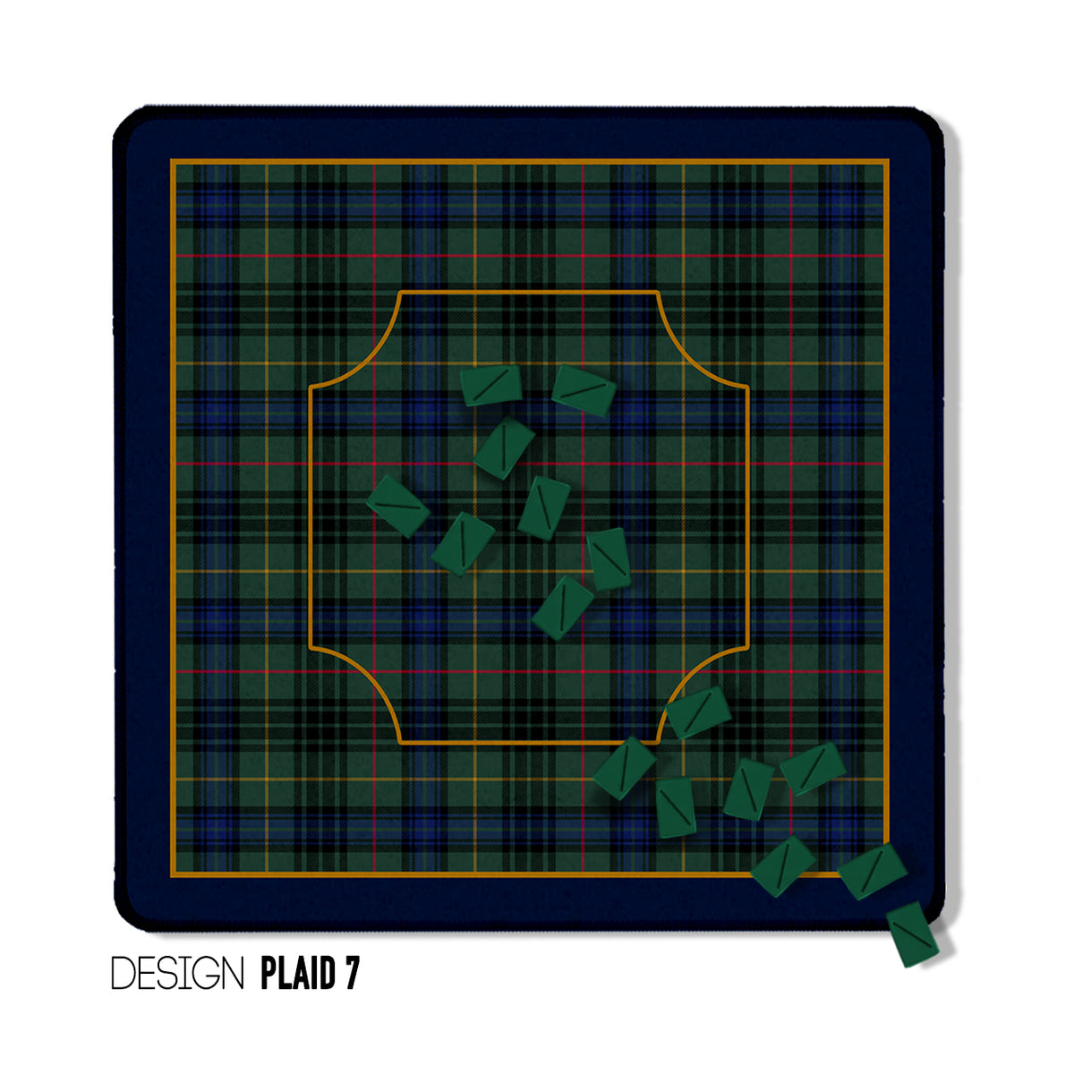 31" Mahjong Mat, Winter Plaid, Wholesale