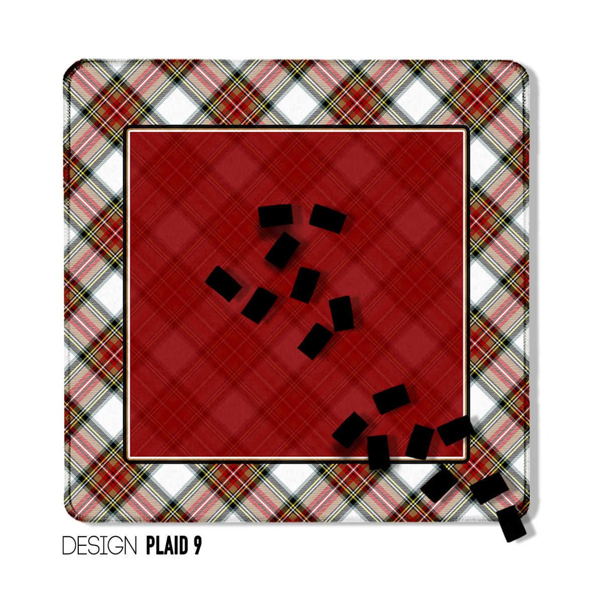 31" Mahjong Mat, Winter Plaid, Wholesale