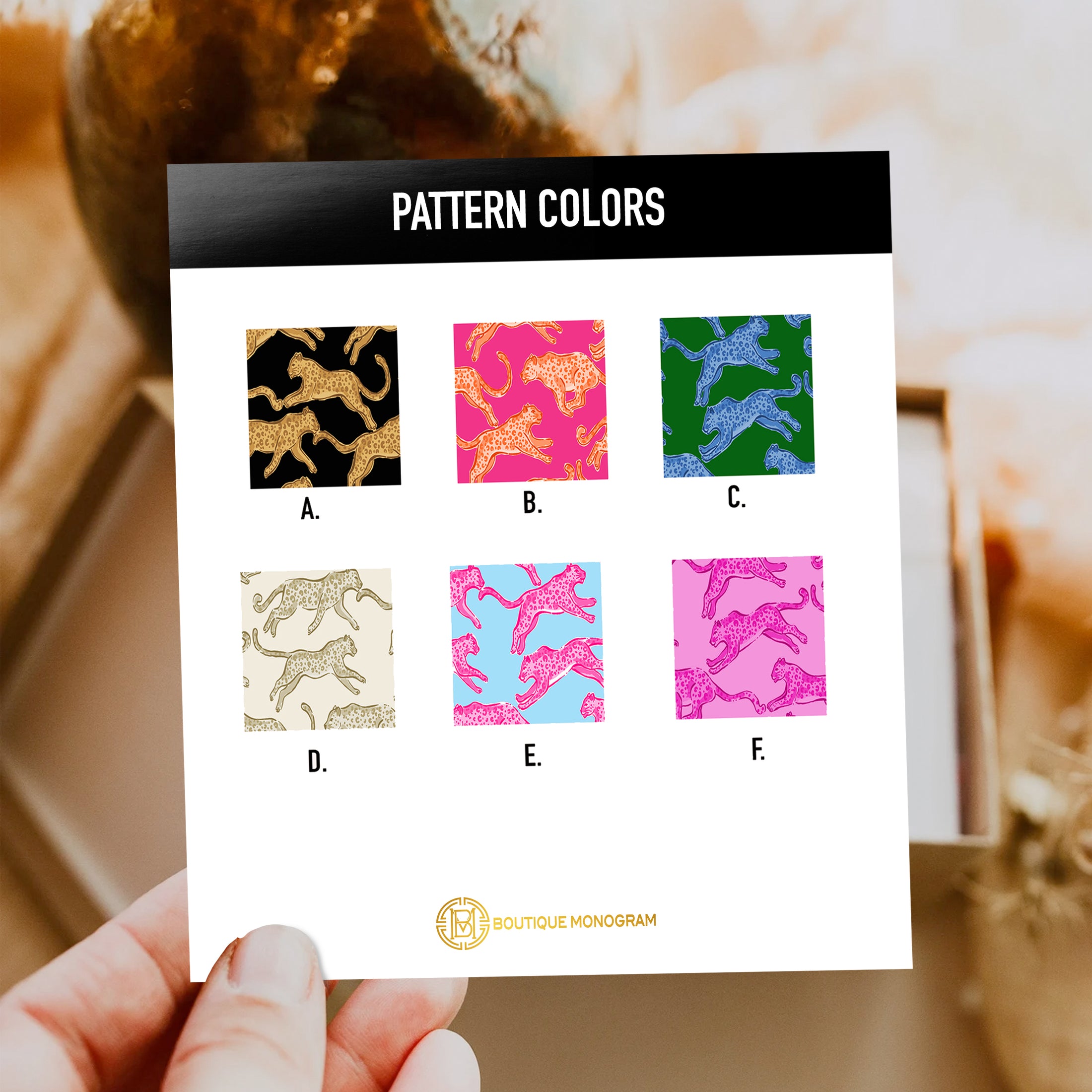 Personalized Large Initial Phone Case, Leopard