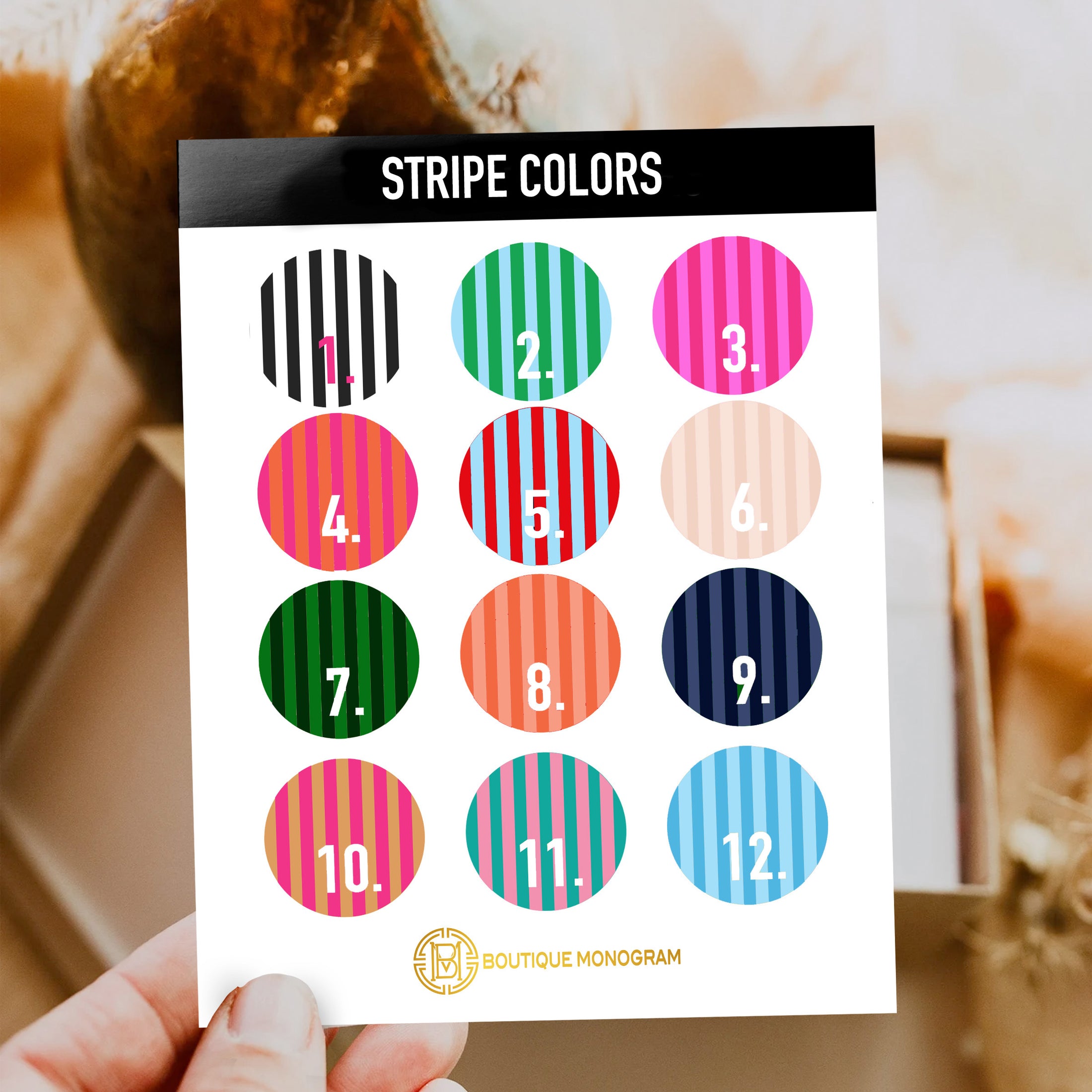 Personalized Initial Phone Case, Stripes