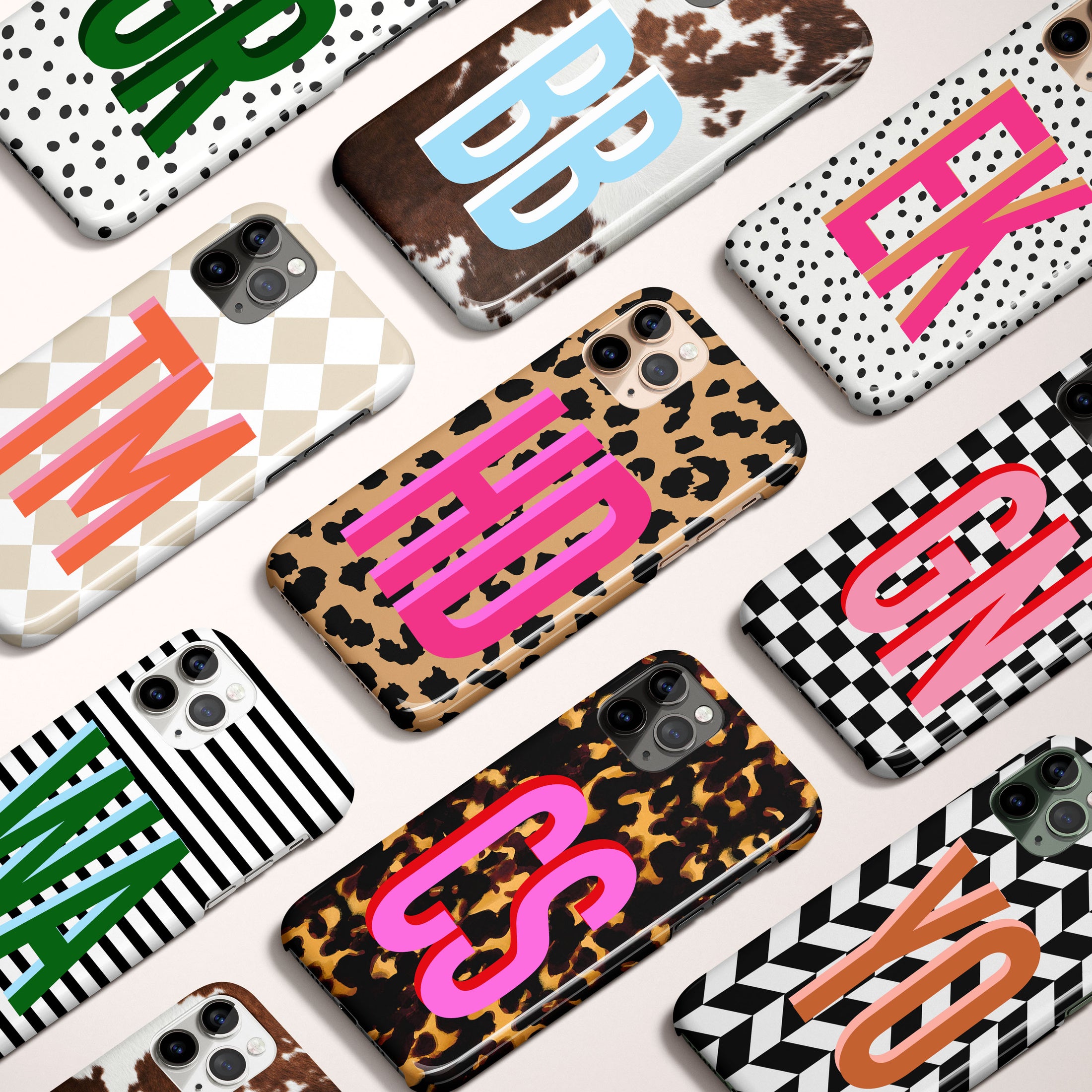 Personalized Tall Large Initial Phone Case