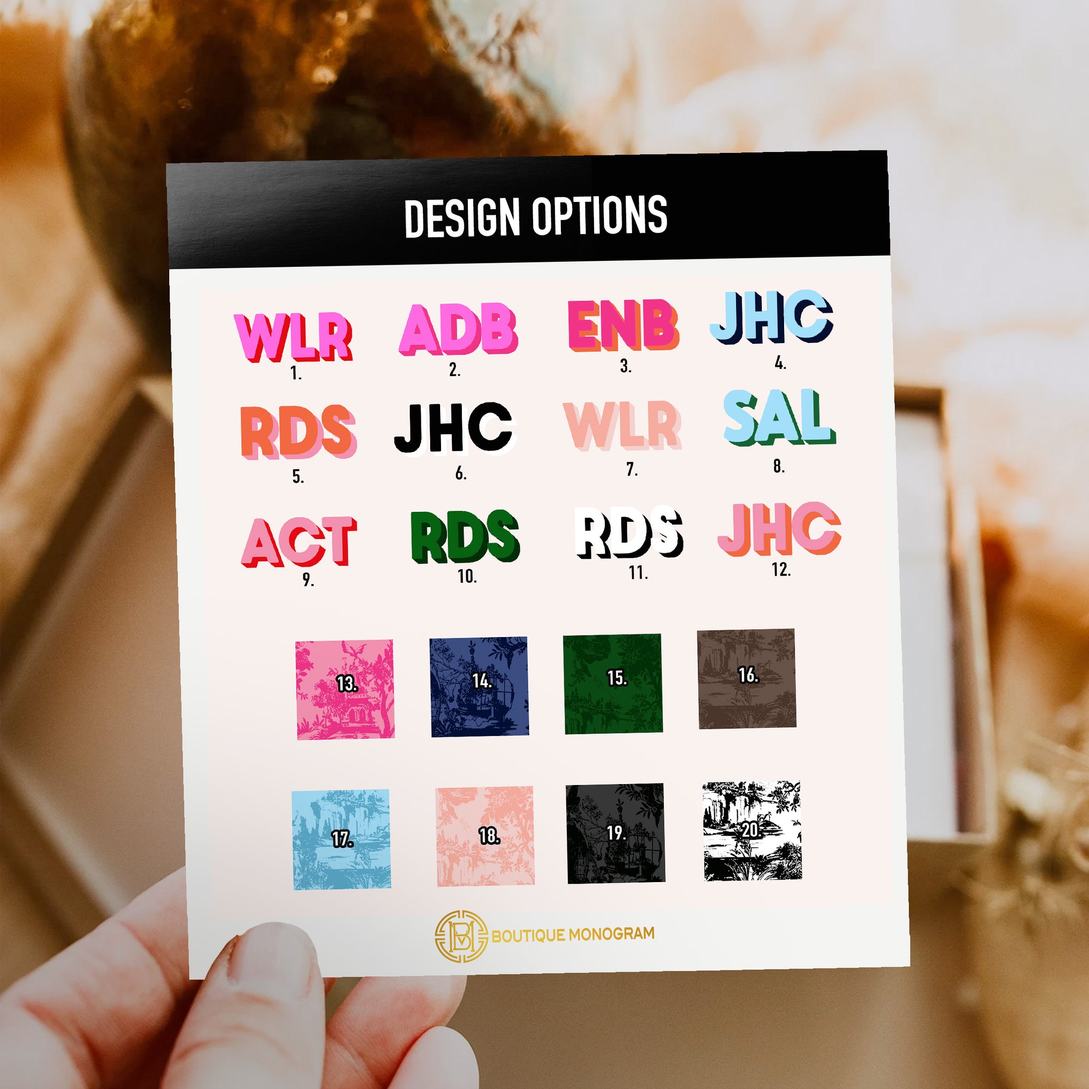 Personalized Large Initial Phone Case, Toile