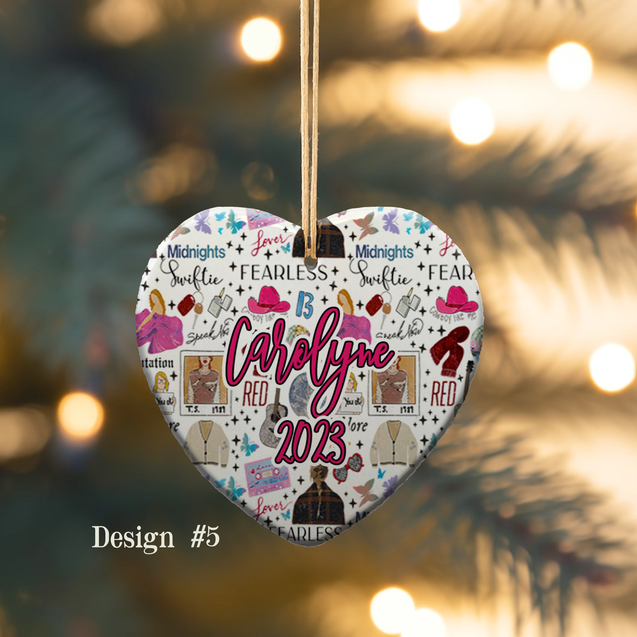 Personalized Taylor Swift Inspired Eras Tour Ornament
