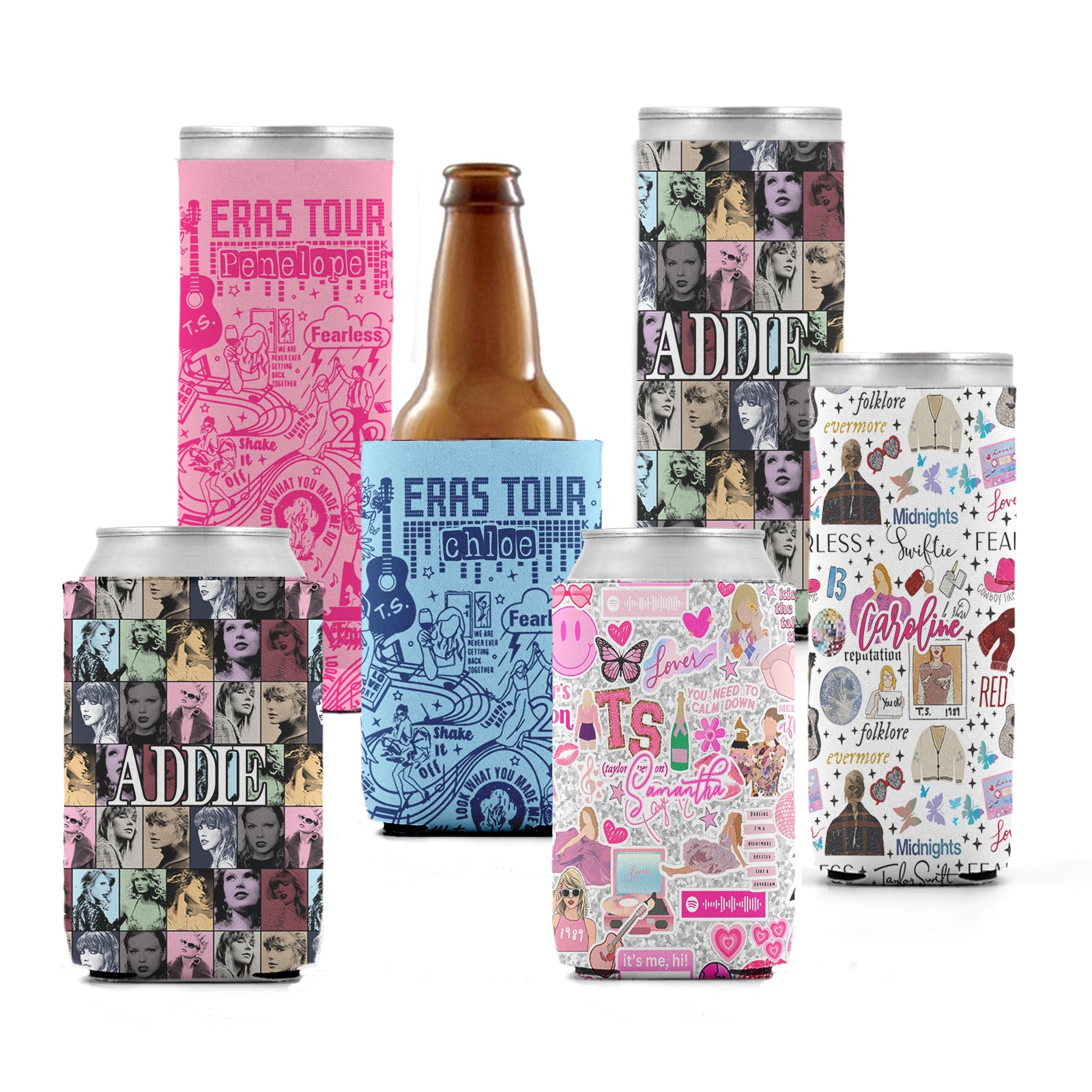 Personalized Taylor Swift Inspired Eras Tour Can Koozies