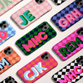Load image into Gallery viewer, Personalized Large Initial Phone Case, Bold Checker
