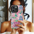 Load image into Gallery viewer, Personalized Large Initial Phone Case, Chinoiserie Preppy
