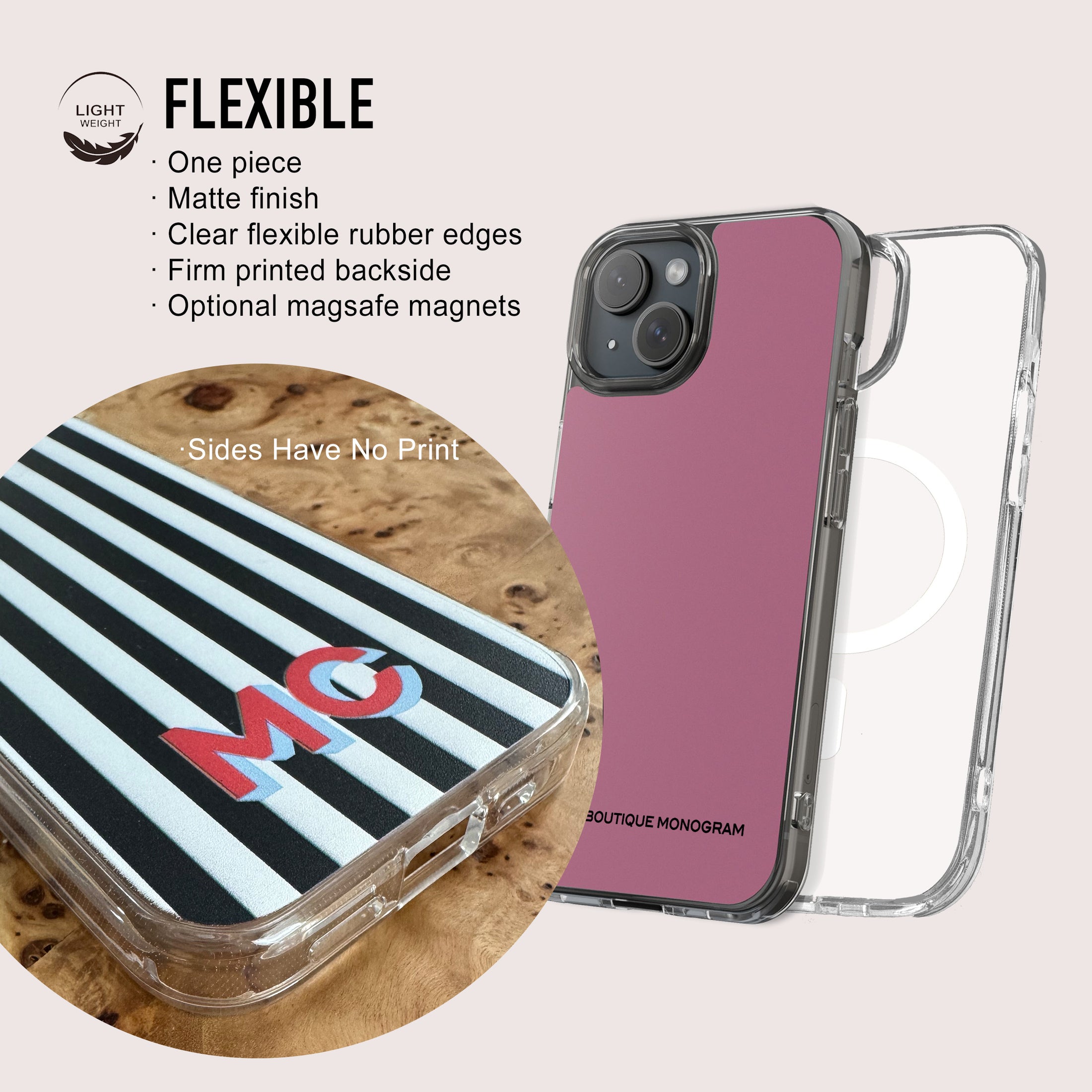 Personalized iPhone Case, Custom Phone Case, Monogram Phone Case, Name Initials Snap, One Piece Personalized iPhone Case, Custom Phone Case, Monogram Phone Case, Name Initials Snap, One Piece