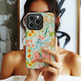 Load image into Gallery viewer, Personalized Large Initial Phone Case, Floral Pattern

