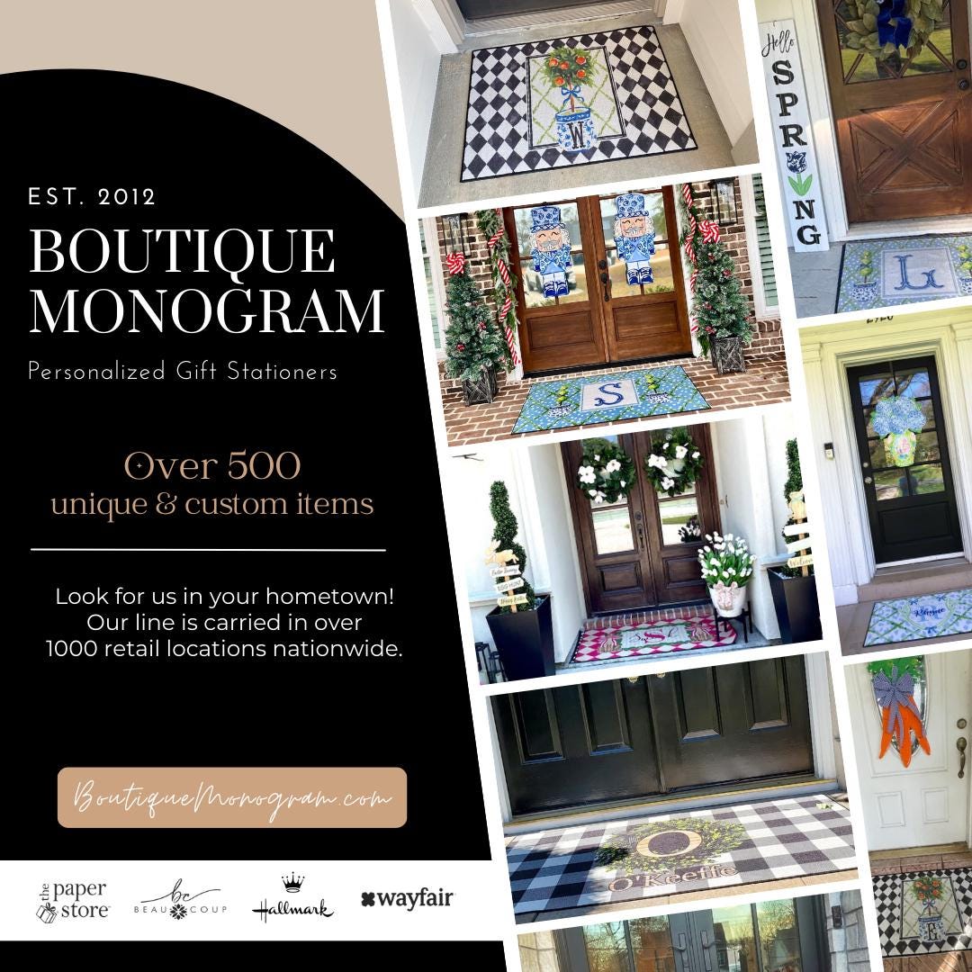 Door Mat, Personalized Mat, Outdoor Indoor Mat, Floor Entry Mat, Large Doormat, Printed Burlap, Monogram Initial, Diamond, Checker, Preppy