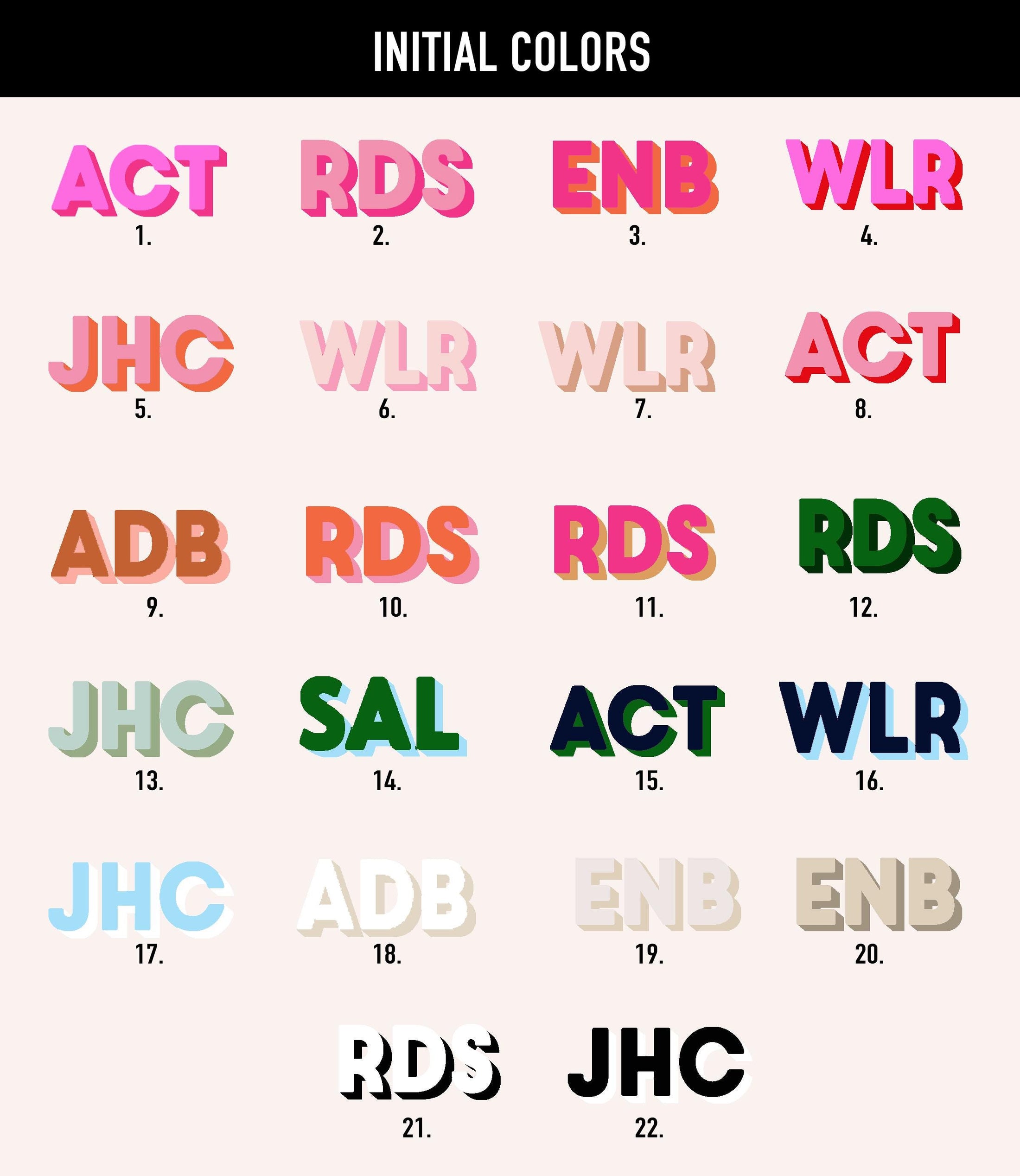 Custom Accessory Zip Bag, Pouch, Clutch, Makeup Bag, Travel, Tech, Large Monogram, Personalized, Name, Initial, Brown, Cream, Blue, Checkers