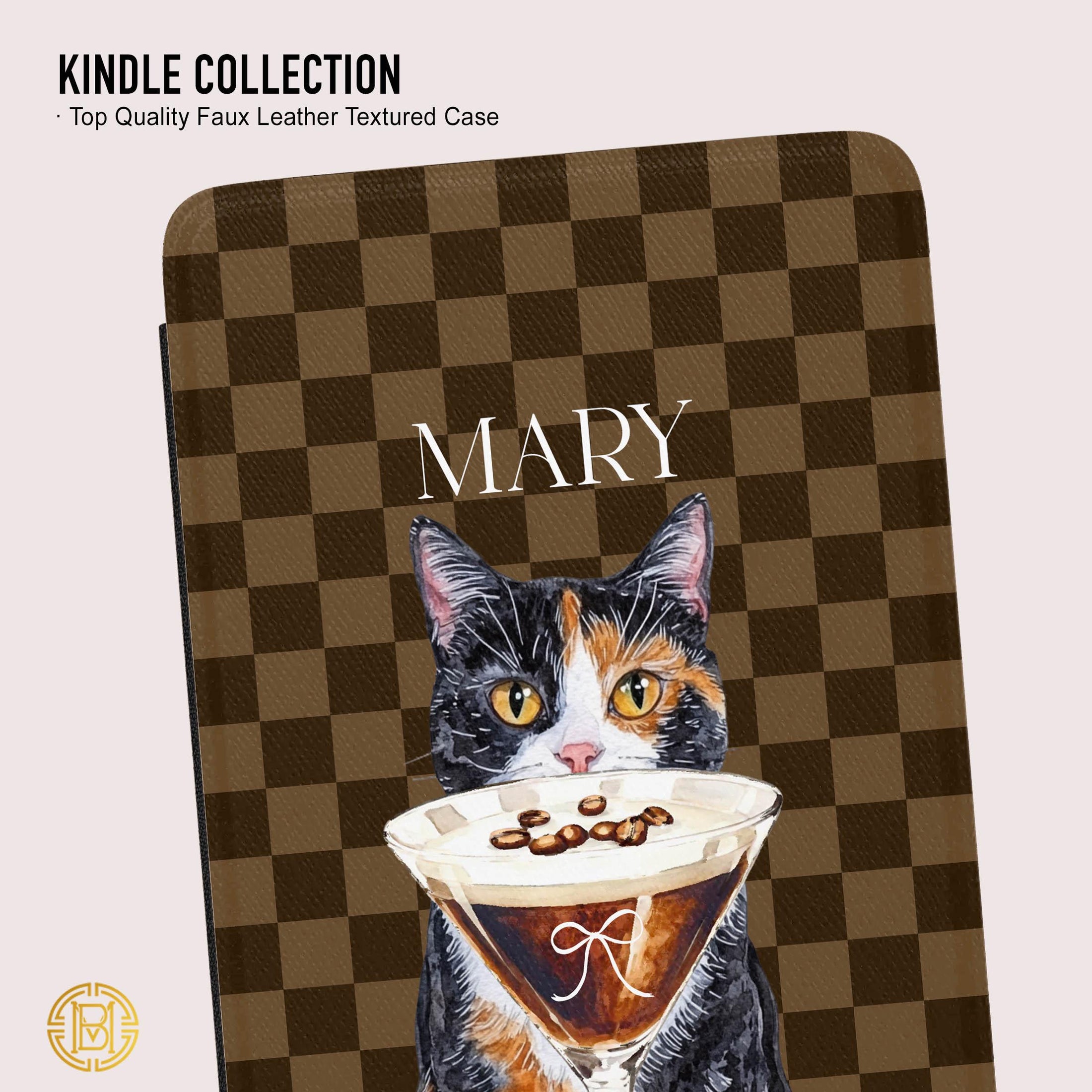 Personalized Kindle Case, Paperwhite 7”, Colorsoft Signature 2024, Custom Cover,Handle,Name, Initials, Pet Portrait, Dog, Cat, Animal Lover