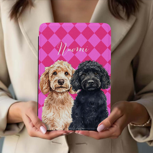 Personalized Kindle Case, Paperwhite 7”, Colorsoft Signature 2024, Custom Cover,Handle,Name, Initials, Pet Portrait, Dog, Cat, Animal Lover