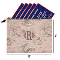 Load image into Gallery viewer, Custom Mahjong Card Zip Accessory Bag, Pouch, Game, Chinoiserie, Card Holder, Monogram, Personalized, Letter, Initial, Dice, Toile, Gift
