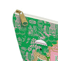 Load image into Gallery viewer, Custom Mahjong Zip Bag, Tile Pouch, Travel, Tech, Game Bag, Chinoiserie, Preppy, Large, Monogram, Personalized, Letter, Initial, Dice, Toile
