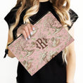 Load image into Gallery viewer, Custom Mahjong Card Zip Accessory Bag, Pouch, Game, Chinoiserie, Card Holder, Monogram, Personalized, Letter, Initial, Dice, Toile, Gift
