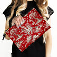 Load image into Gallery viewer, Custom Mahjong Card Zip Accessory Bag, Pouch, Game, Chinoiserie, Card Holder, Monogram, Personalized, Letter, Initial, Dice, Toile, Gift
