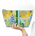 Load image into Gallery viewer, Custom Zip Bags, Pouch, Travel, Tech, Monogram, Personalized, Letter, Initial, Makeup, Accessory, Chinoiserie, Ginger Jar, Japenese Yellow
