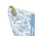 Load image into Gallery viewer, Custom Zip Bags, Pouch, Travel, Tech, Monogram, Personalized, Letter, Initial, Makeup, Accessory, Love Fancy Roses, Preppy,Green, Blue, Pink
