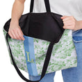 Load image into Gallery viewer, Custom Tote Bag, Large Travel Bag,Overnight, Monogram, Personalized, Letter, Initial, Preppy, Love Fancy Roses, Flowers, Stripes, Plaid
