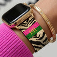 Load image into Gallery viewer, Personalized Apple Watch Band, Custom Strap, Smart Watch, 38, 40, 41, 42, 44, 45, 49, 3 4 5 6 7 8 9 10 SE, Letters, Initials, Zebra Stripe
