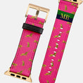 Load image into Gallery viewer, Personalized Apple Watch Band, Custom Strap, Smart Watch, 38, 40, 41, 42, 44, 45, 49, 3 4 5 6 7 8 9 10 SE, Initials, Leopard Cheetah Stripe
